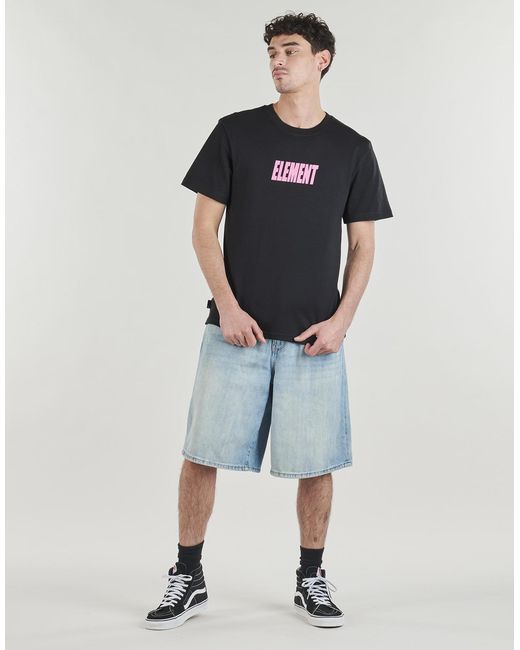 Element Black T Shirt Pool Draining Ss for men