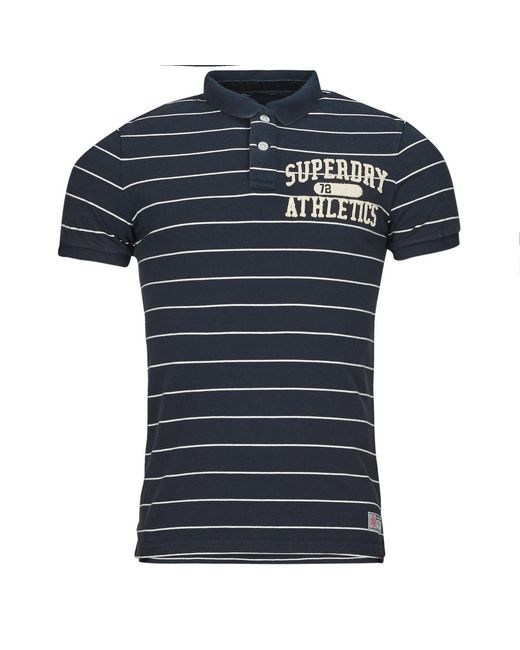 Superdry Blue Polo Shirt Vintage Athletic for men
