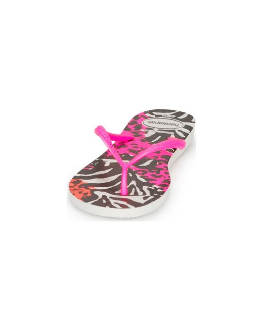 Havaianas Pink Flip Flops / Sandals (shoes) Slim Animals