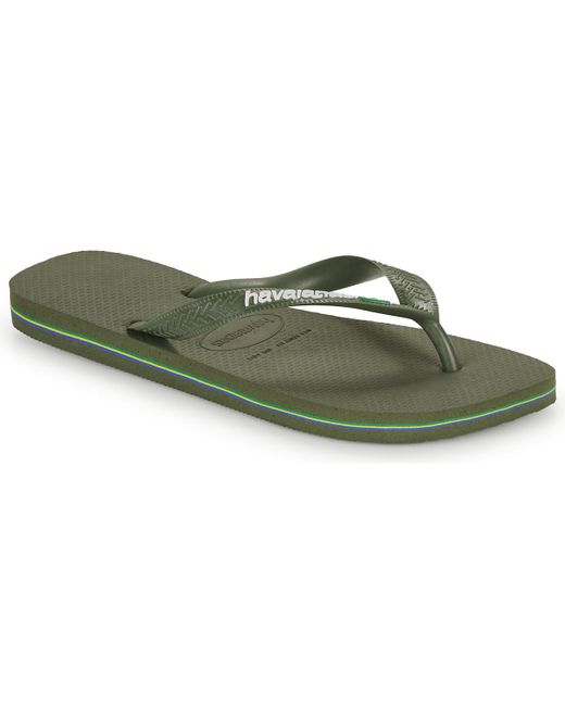 Havaianas Green Flip Flops / Sandals (shoes) Brasil Logo