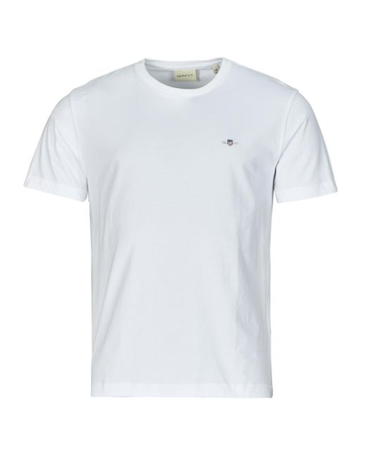 Gant White T Shirt Reg Shield Ss T-shirt for men