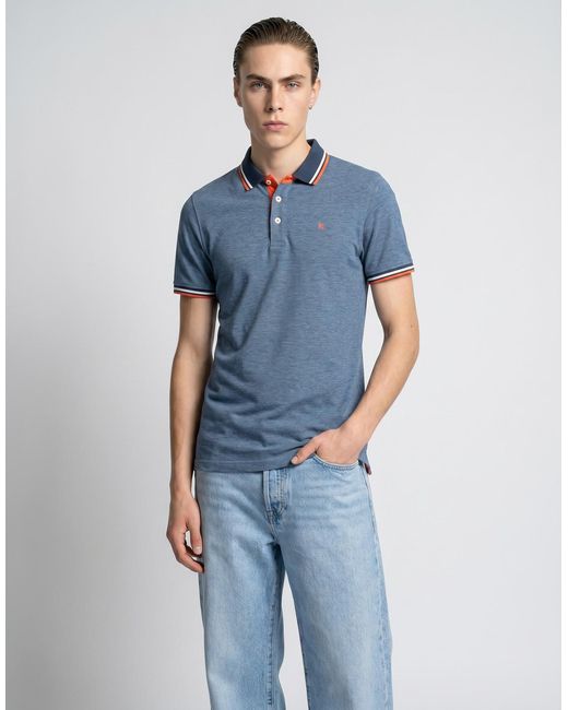 Jack & Jones Blue Jack Jones Jjepaulos Polo Shirt for men