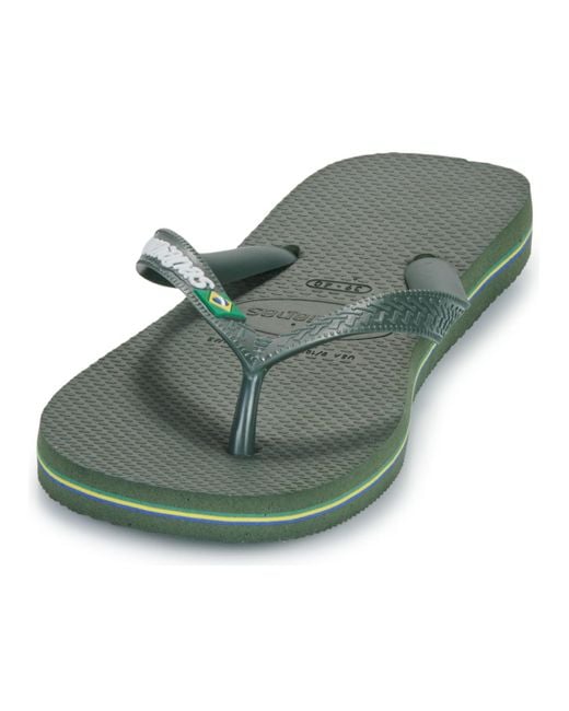 Havaianas Green Flip Flops / Sandals (shoes) Brasil Logo