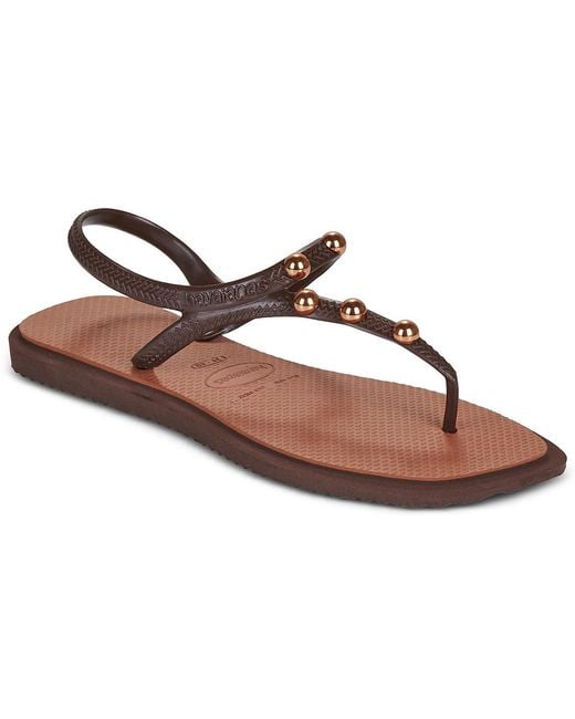 Havaianas Brown Flat Sandals Flash Fusion