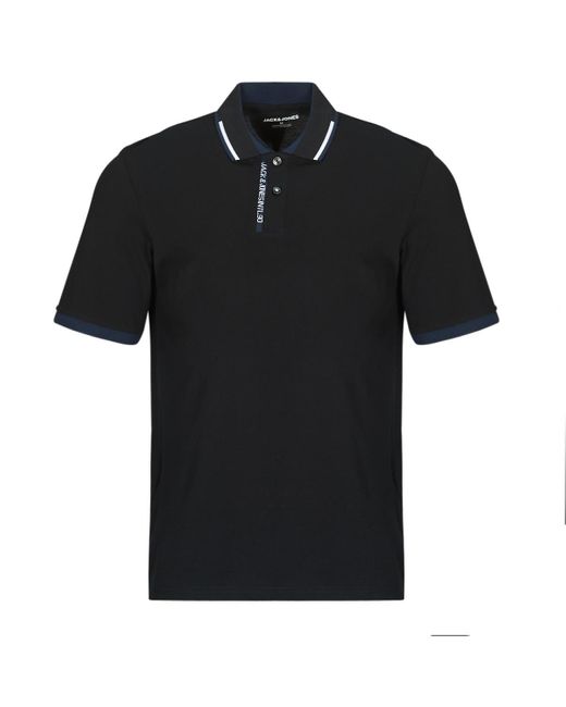 Jack & Jones Black Polo Shirt Jjsteel Polo Ss for men