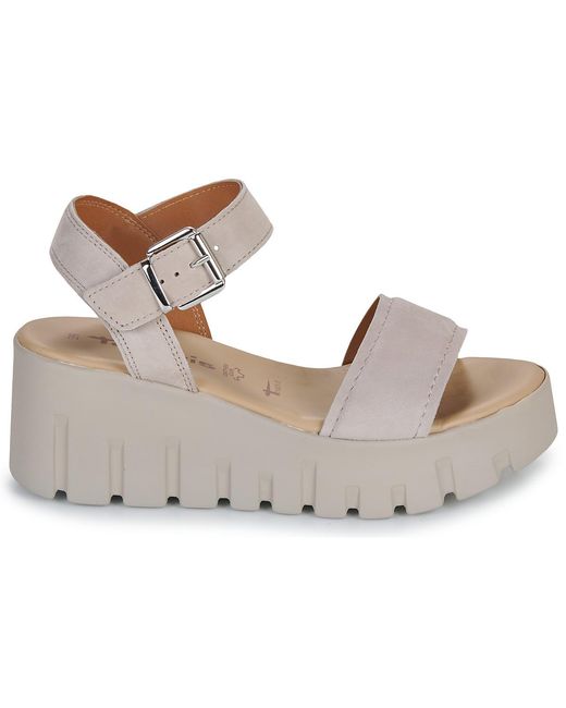 Tamaris Gray Wedge Sandals 28712-378