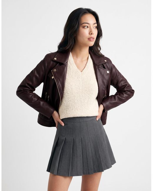 Morgan Brown Leather Jacket Geff