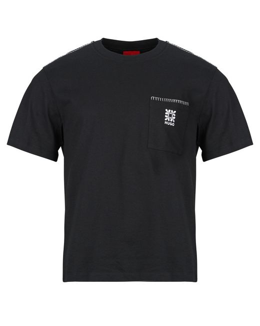 HUGO Black T Shirt Darro for men