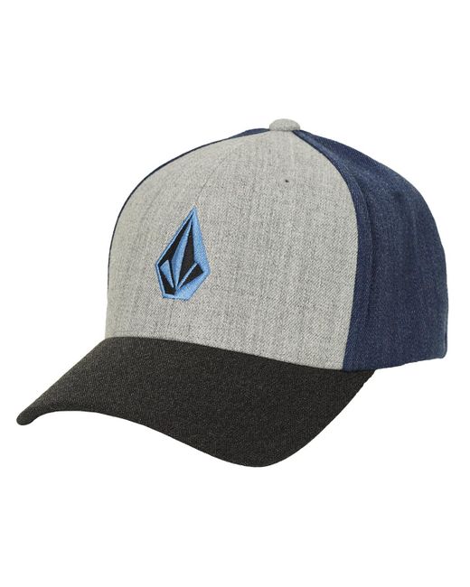 Volcom Blue Cap Full Stone Hthr Flexfit Hat