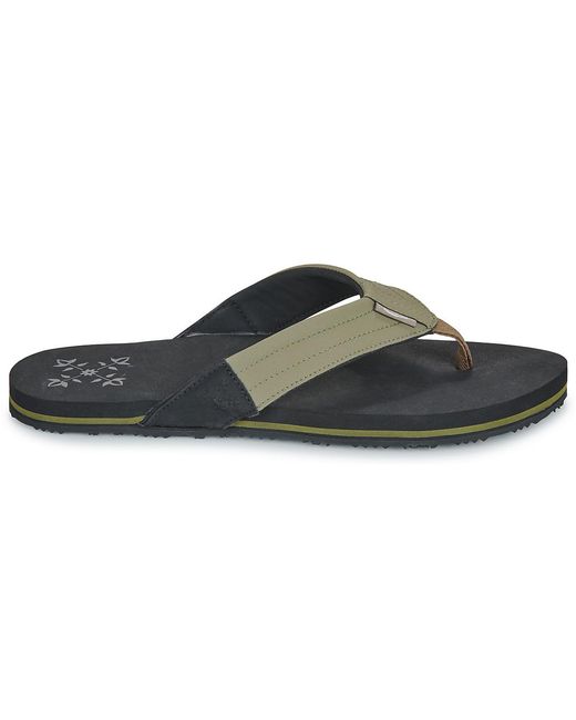 Oxbow Black Flip Flops / Sandals (shoes) Vebastian for men