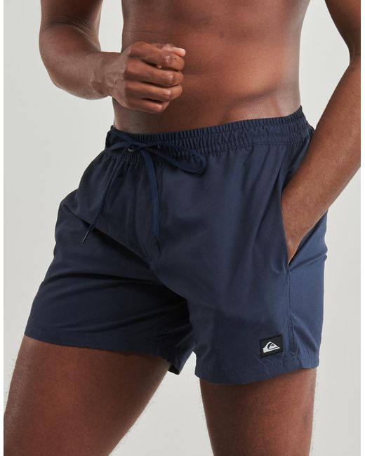 Quiksilver Blue Trunks / Swim Shorts Everyday Solid Volley 15 for men