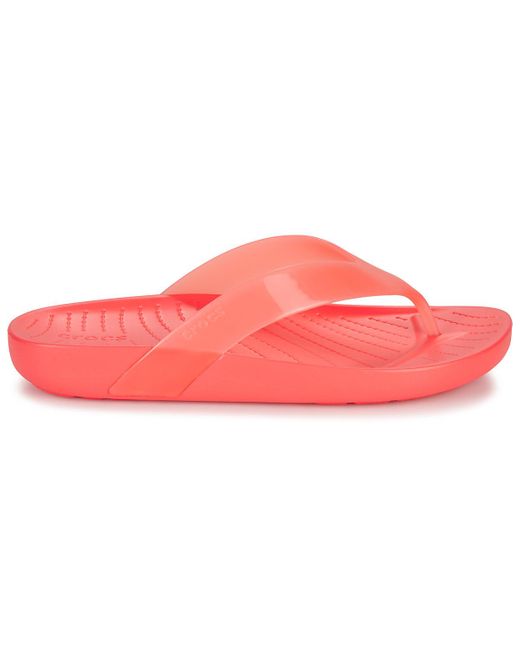 CROCSTM Pink Flip Flops / Sandals (shoes) Splash Glossy Flip