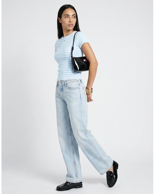 Tommy Hilfiger Blue T Shirt Tjw Slim Essential Rib Ss Ext