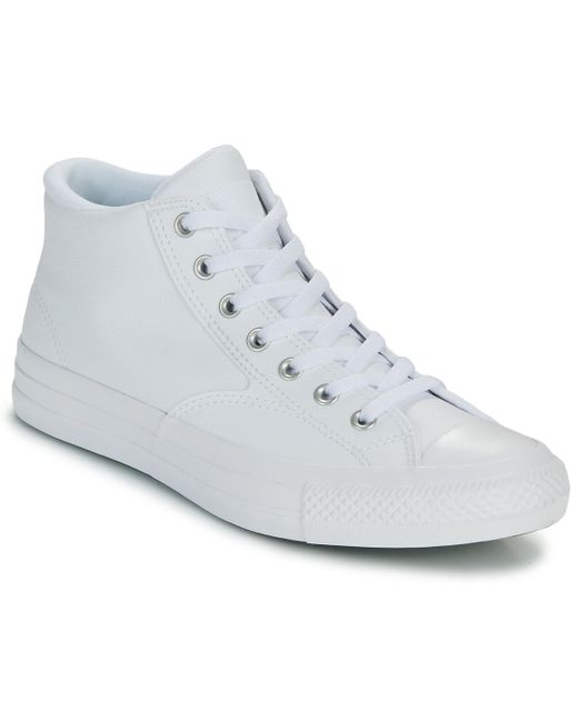 Converse White Shoes (high-top Trainers) Chuck Taylor All Star Malden Street Faux Leather for men