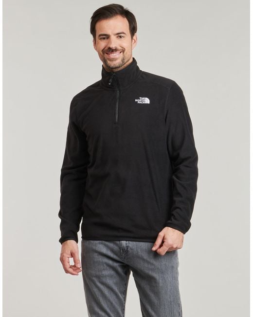 The North Face Black Fleece Jacket 100 Glacier 1/4 Zip for men