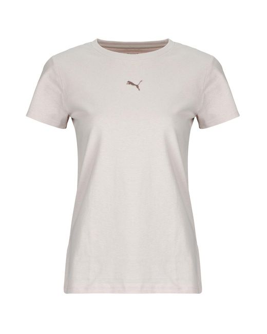 PUMA Gray T Shirt Ess Centered Cat Logo Tee