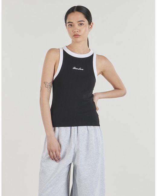 Guess Black Tops / Sleeveless T-shirts Gj Embro Ringer