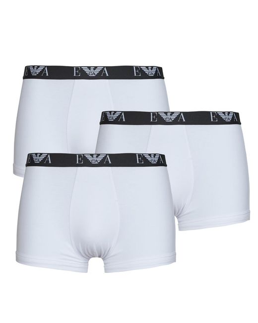 Emporio Armani Blue Boxer Shorts 3 Pack Trunk Af14131 for men