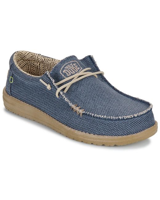 HeyDude Slip-ons (shoes) Wally Braided Blue Night for men
