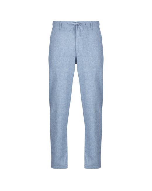 SELECTED Blue Straight Trousers Slh172-slimtape Brody Linen for men