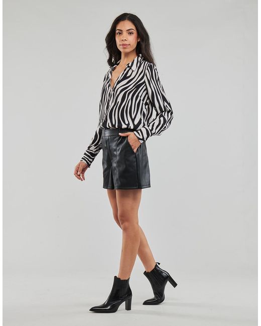 Vila Black Shorts Vipen Rw Coated Shorts