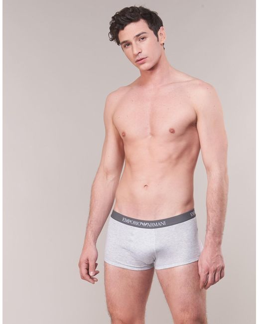 Emporio Armani Blue Boxer Shorts Cc722-pack De 3 for men