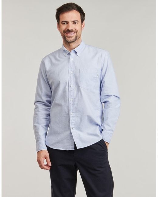 Pepe Jeans Blue Long Sleeved Shirt Andrew for men