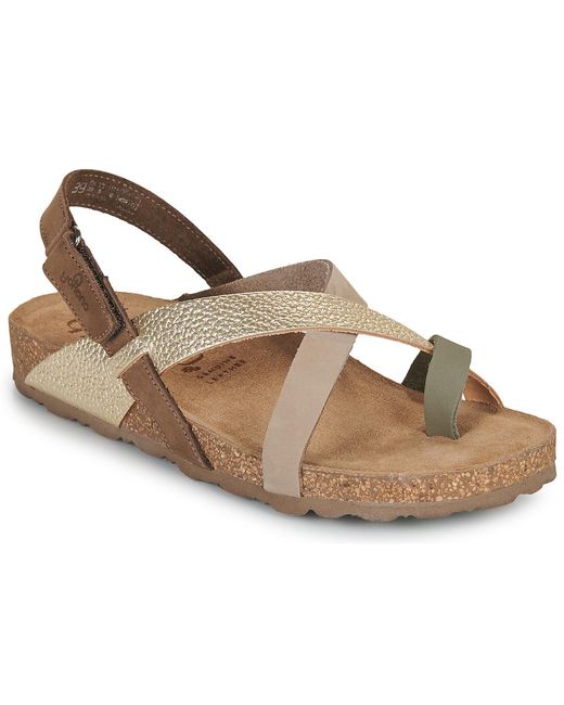 Yokono Brown Flat Sandals Jerba
