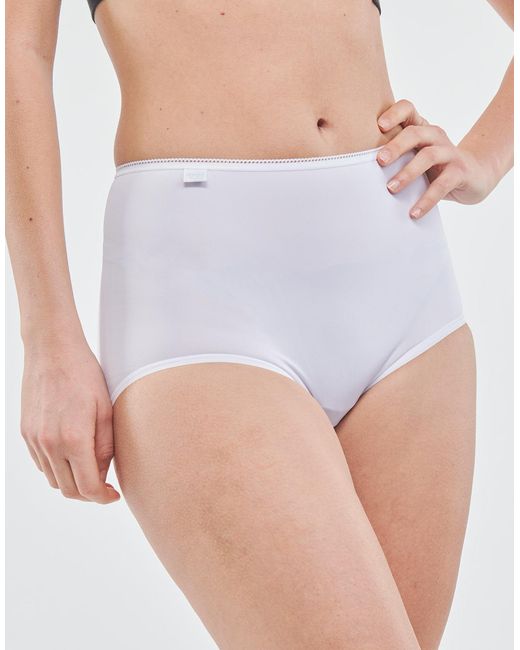 Sloggi White Knickers/panties 24/7 Microfibre Maxi Pack X3