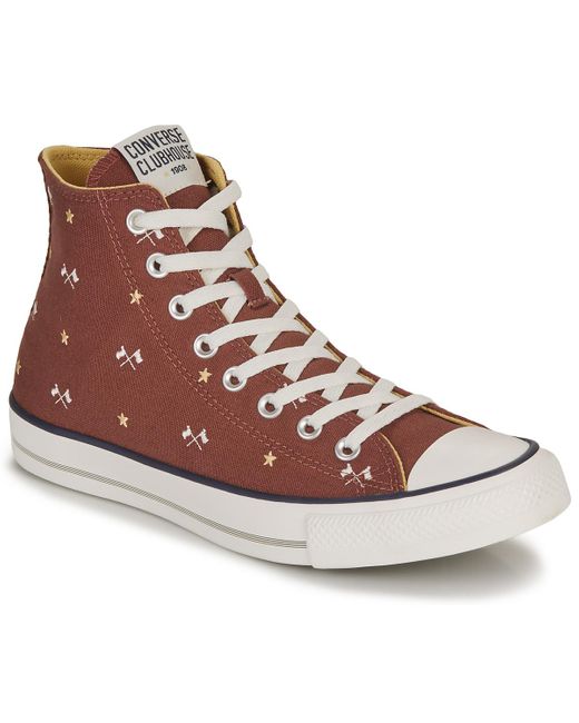 Converse Brown Shoes (high-top Trainers) Chuck Taylor All Star- Clubhouse for men