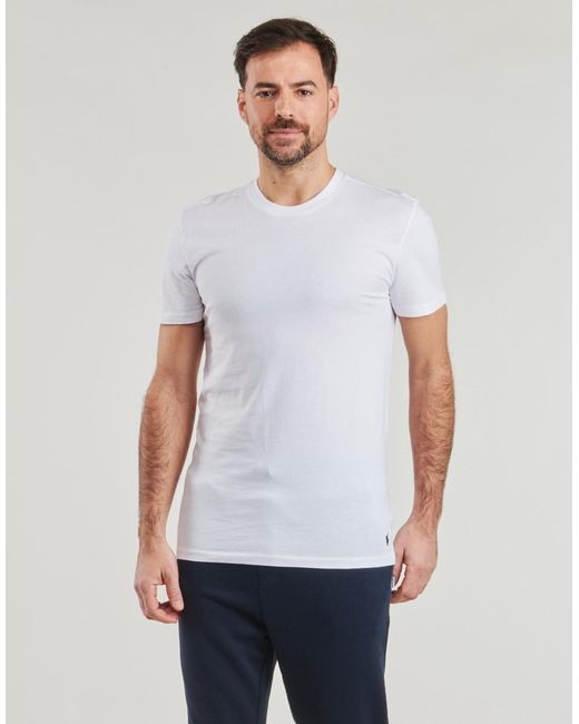 Polo Ralph Lauren Blue T Shirt S/s Crew 3 Pack Crew Undershirt for men