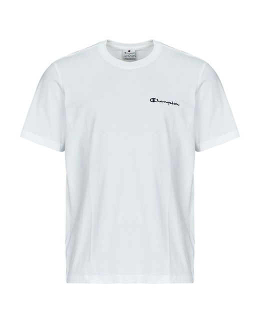 Champion White T Shirt Ss Tee for men