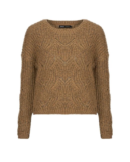 ONLY Brown Sweater Onlhanja Ls Glitter