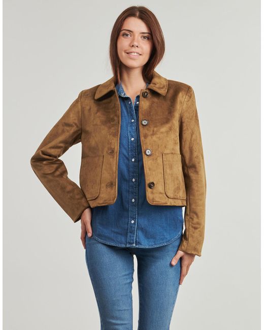 ONLY Green Jacket Onltulip Life Faux Suede