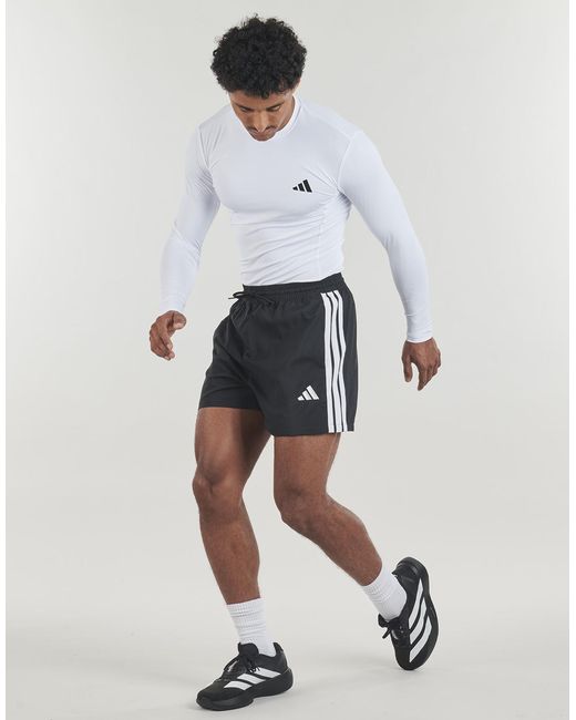 Adidas Black Shorts Essentials 3-stripes Chelsea Shorts 5-inch for men