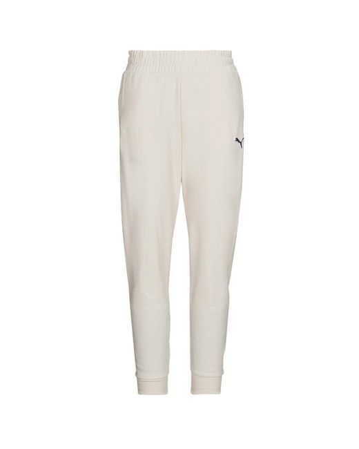 PUMA White Tracksuit Bottoms Better Essentials Pants Cl Fl