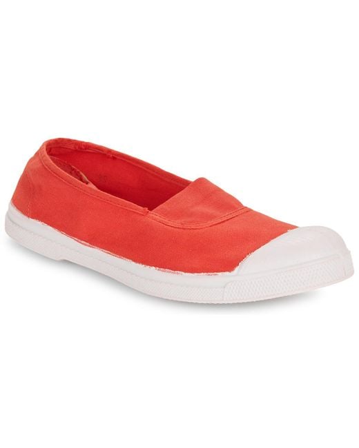Bensimon Red Slip-ons (shoes) Tennis Elastique