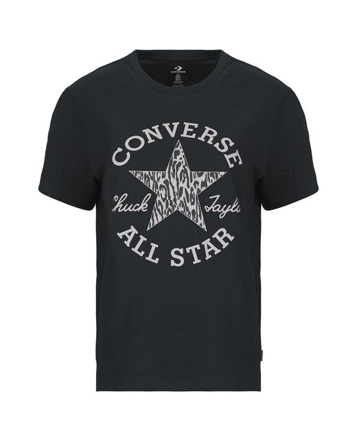Converse Black T Shirt Animal Print Infill Standard Fit Tee