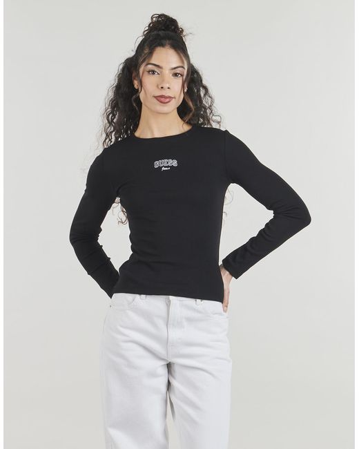 Guess Black Long Sleeve T-shirt Gj Ls Cn Embro Slim