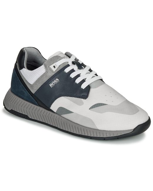 BOSS by Hugo Boss Gray Titanium Runn Trmx Shoes (trainers) for men