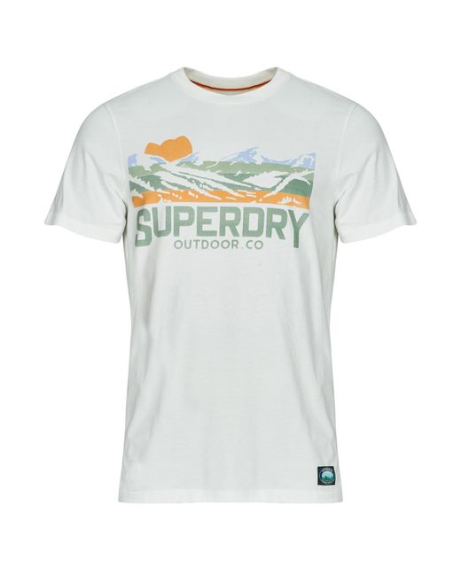 Superdry Gray T Shirt Outdoors Mountain Rlxd Tee for men