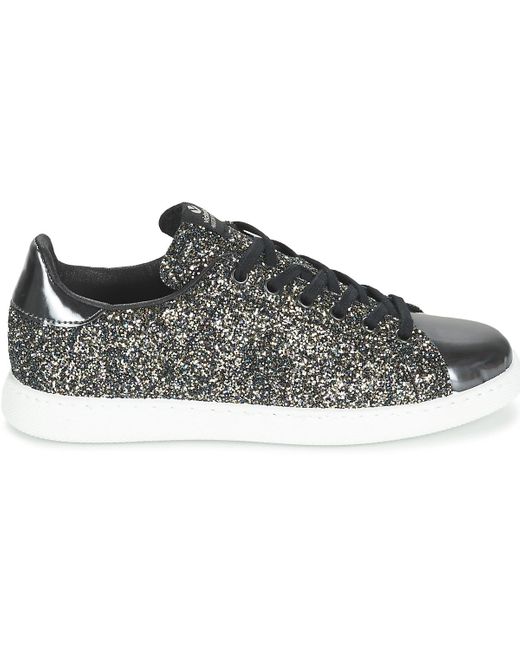 Victoria Black Deportivo Basket Glitter Shoes (trainers)