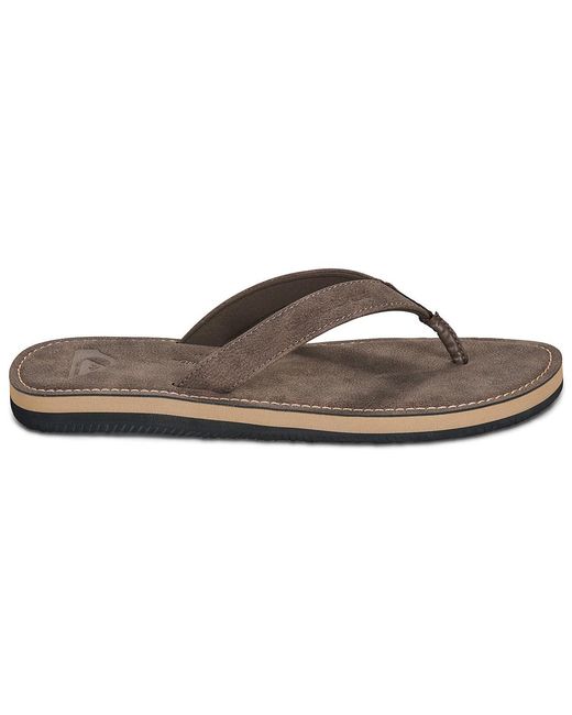 Quiksilver Brown Flip Flops / Sandals (shoes) Molokai Nubuck 26 for men