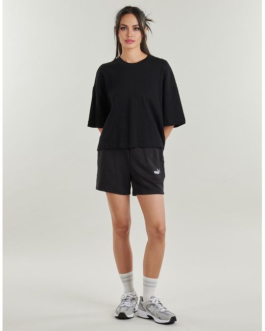 PUMA Black Shorts Ess Small No. 1 Logo 5' High-waist Shorts Tr