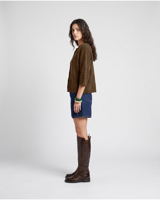 JJXX Brown Cardigans Jxevi Ss Cardigan Knit