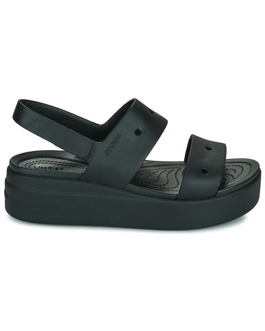 CROCSTM Black Wedge Sandals Brooklyn 4u