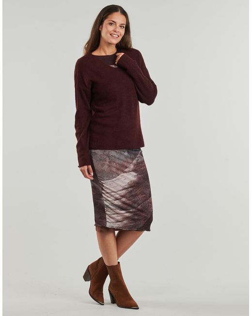 ONLY Brown Sweater Onlcamilla V-neck L/s Pullover Knt