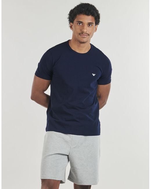 Emporio Armani Blue T Shirt Em000392 Pack De 2 for men