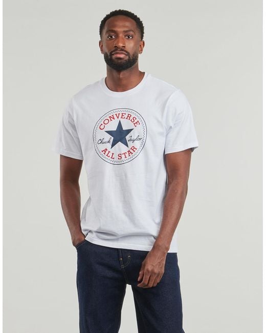 Converse White T Shirt Chuck Patch Tee for men