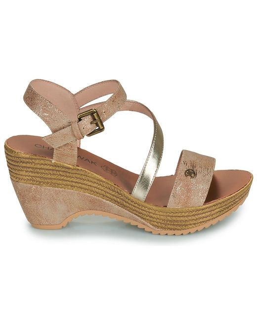 Chattawak Brown Wedge Sandals Maelle